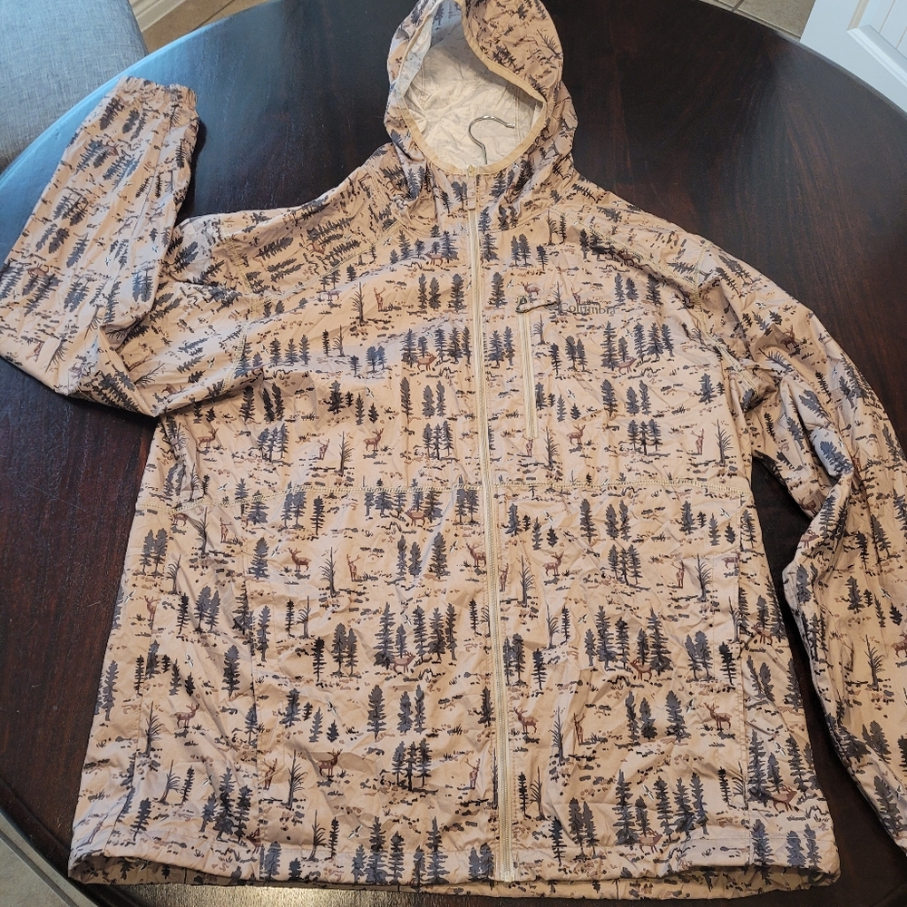 Columbia Limited Edition Rei Print Wind Breaker/ Rain Jacket.